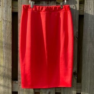 Adara 1X 🔥🚒 Red Stretchy Pencil Skirt